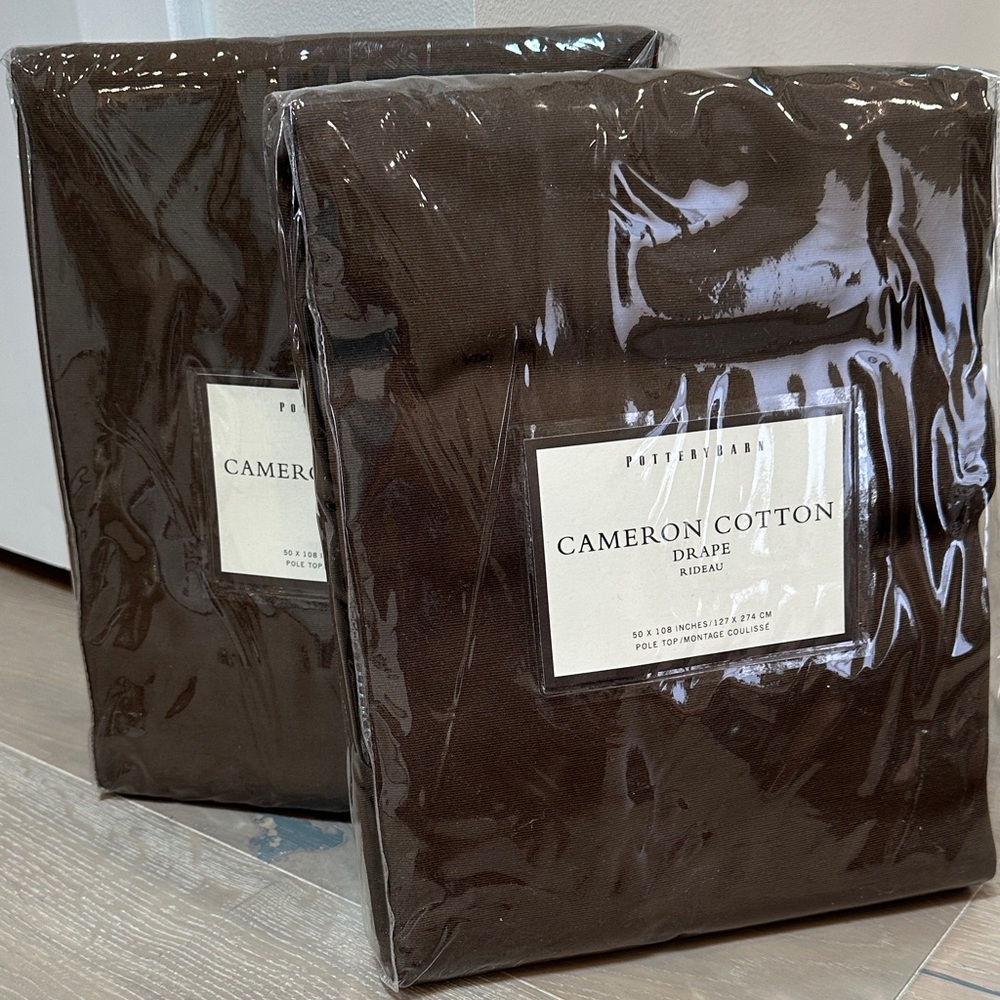 NIP Set of 2 | Pottery Barn Cameron Cotton Drapes (50x108in)